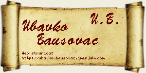 Ubavko Bausovac vizit kartica